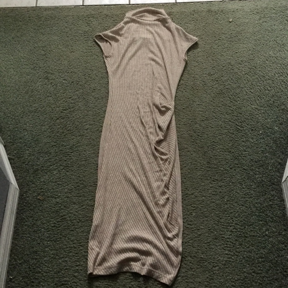 Tan Turtleneck Dress